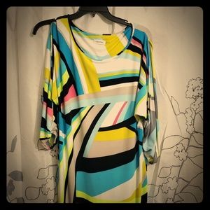 CALVIN KLEIN DRESS - MULTI-COLORED